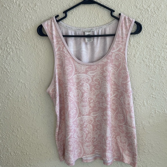Lucky Brand Tops - Lucky Brand Light Pink Paisley Tank Top